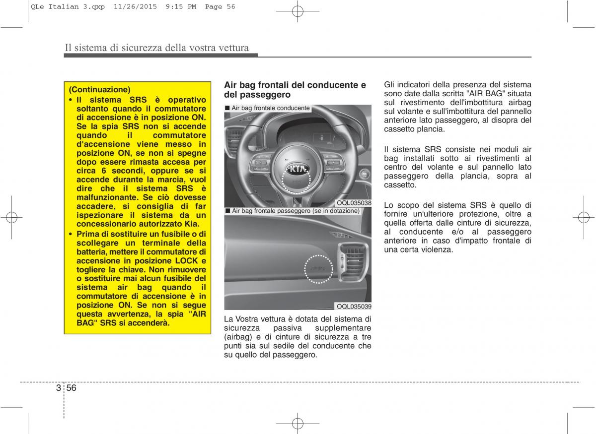 KIA Sportage IV manuale del proprietario / page 74