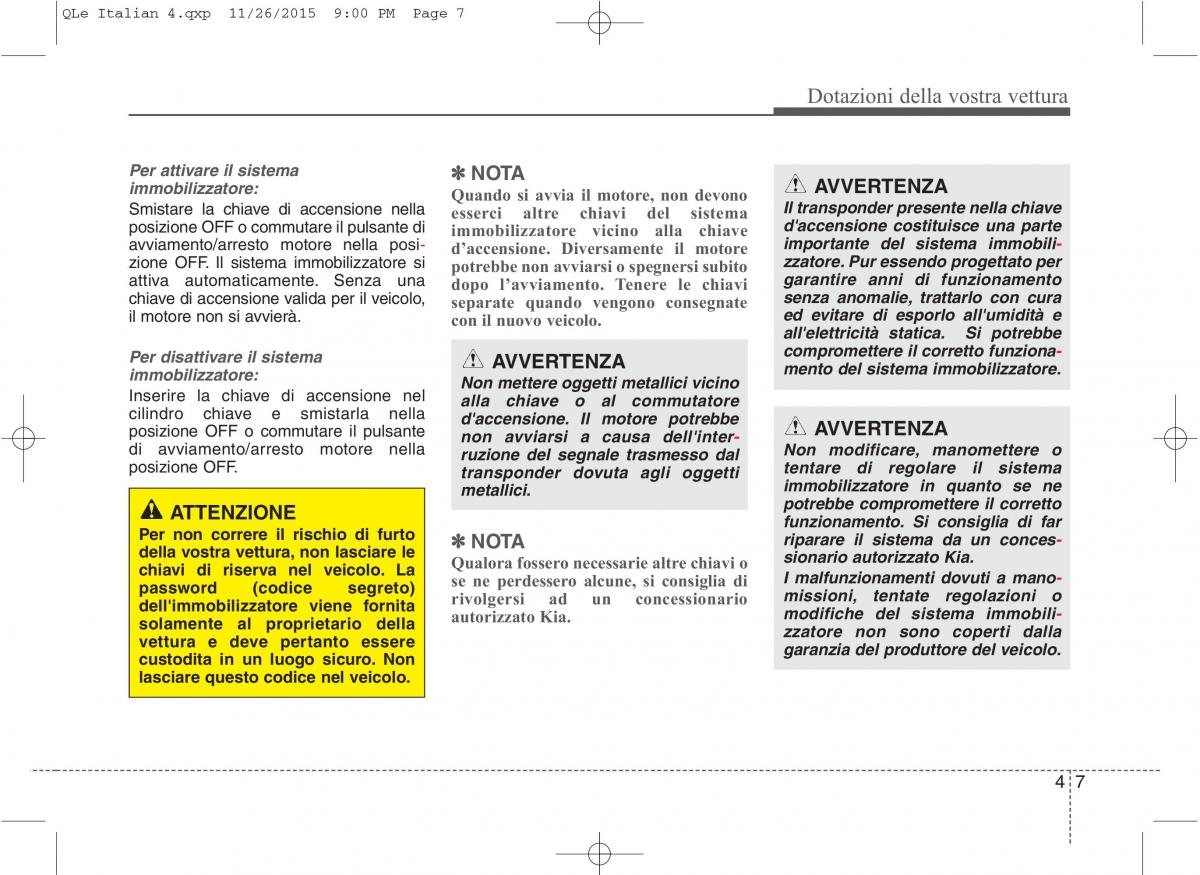 KIA Sportage IV manuale del proprietario / page 98