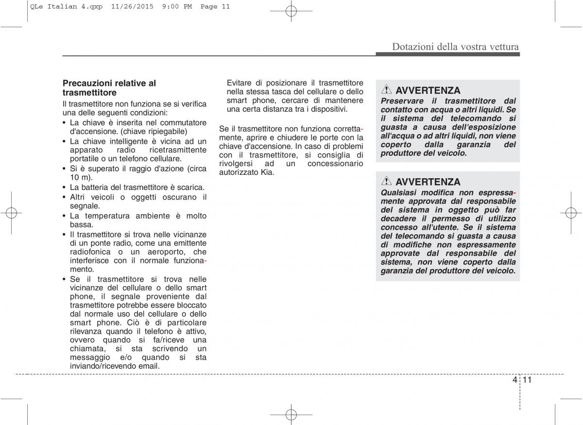 KIA Sportage IV manuale del proprietario / page 102