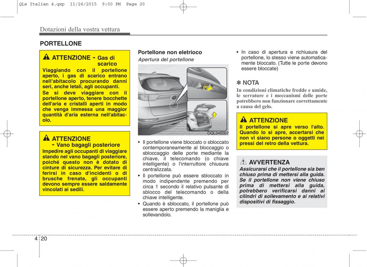 KIA Sportage IV manuale del proprietario / page 111