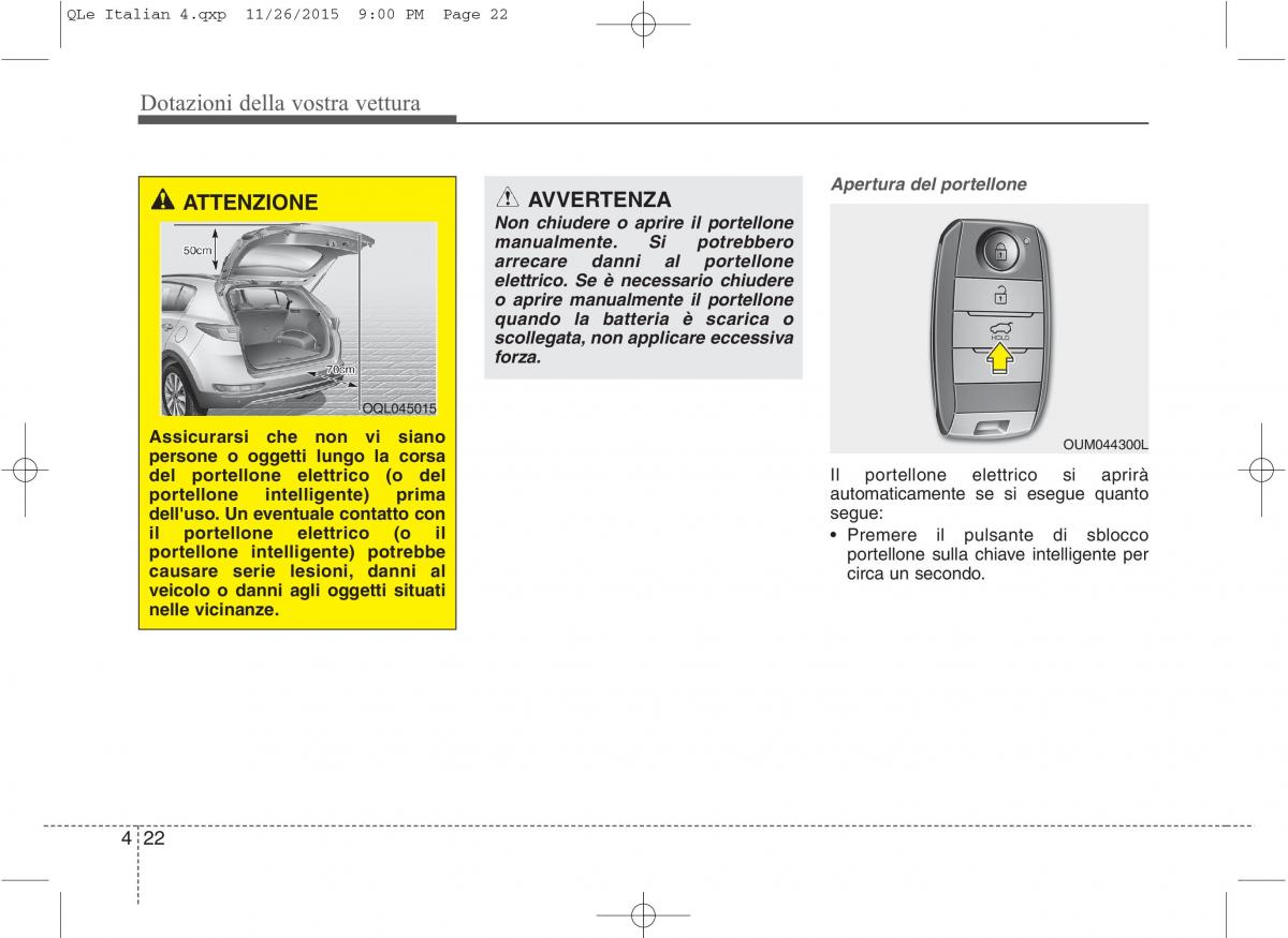 KIA Sportage IV manuale del proprietario / page 113