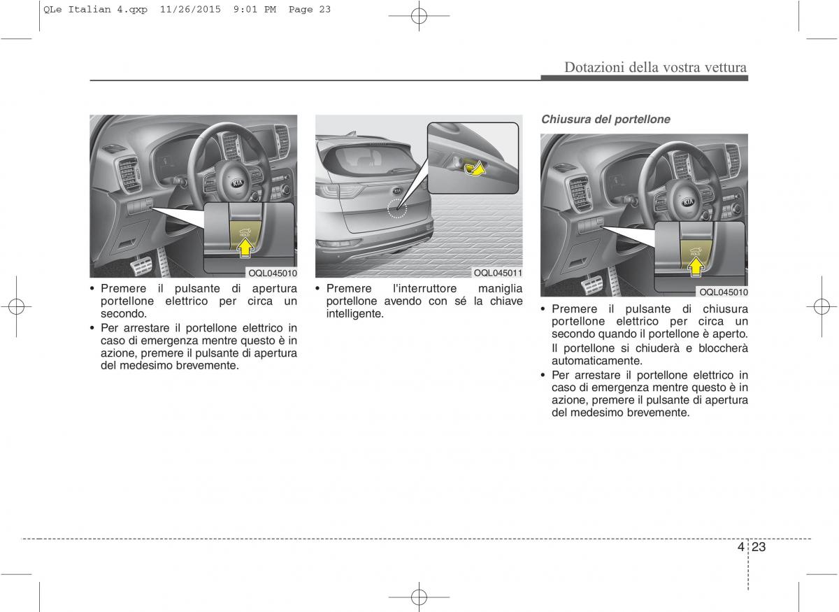 KIA Sportage IV manuale del proprietario / page 114