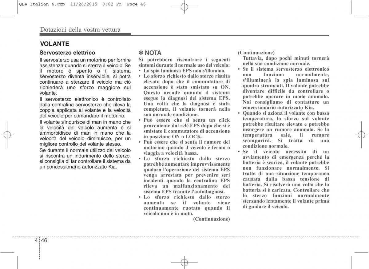 KIA Sportage IV manuale del proprietario / page 137