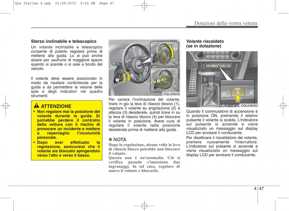 KIA Sportage IV manuale del proprietario / page 138