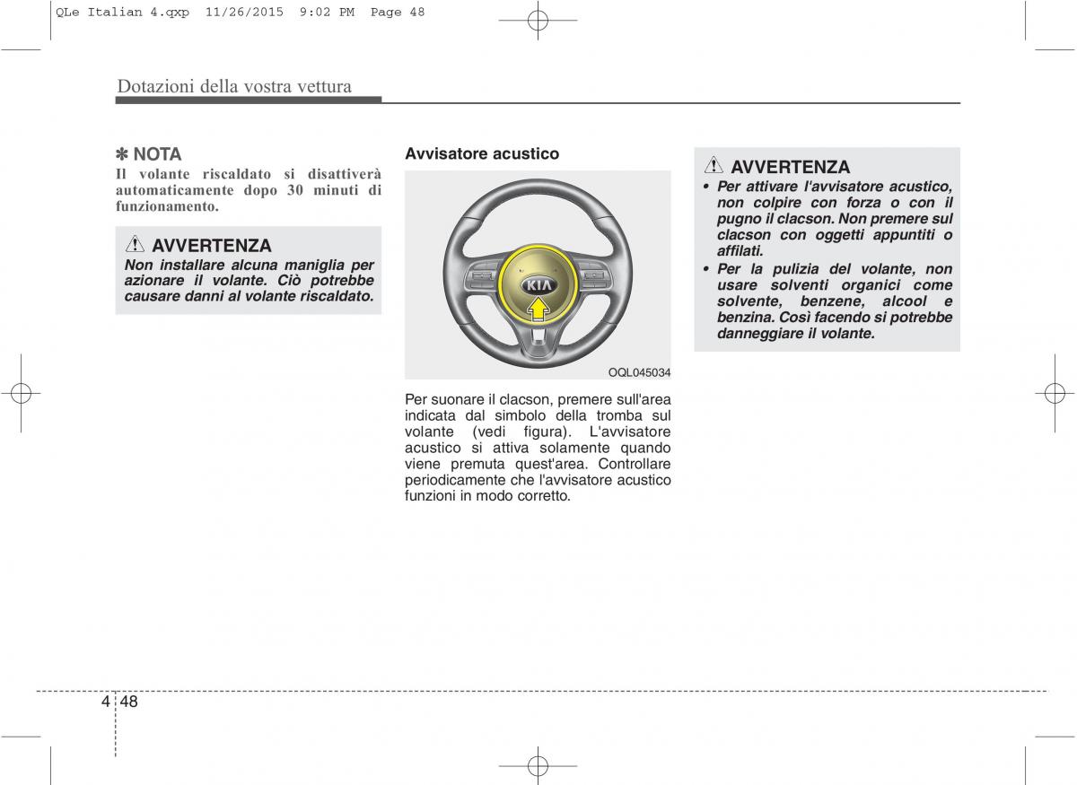 KIA Sportage IV manuale del proprietario / page 139