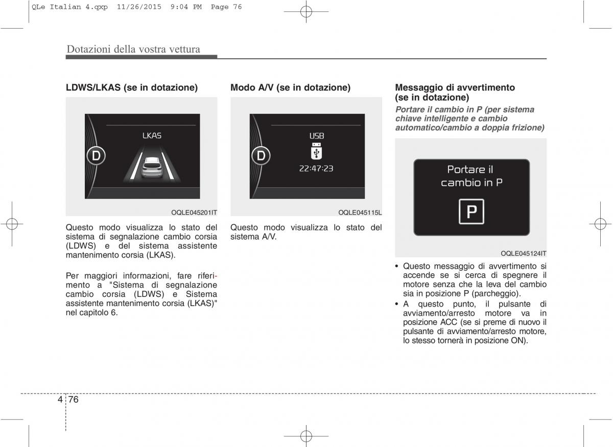 KIA Sportage IV manuale del proprietario / page 167