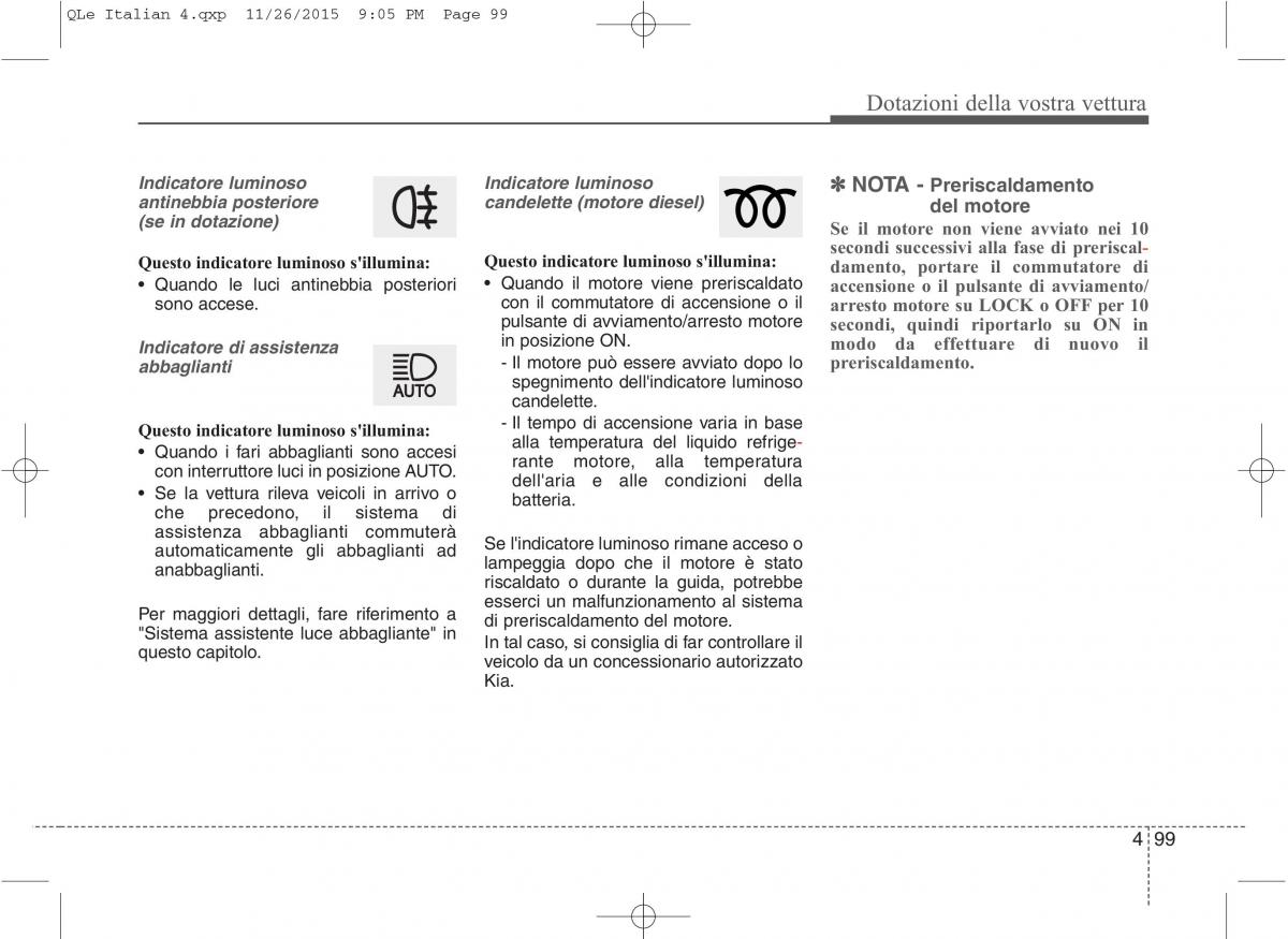 KIA Sportage IV manuale del proprietario / page 190