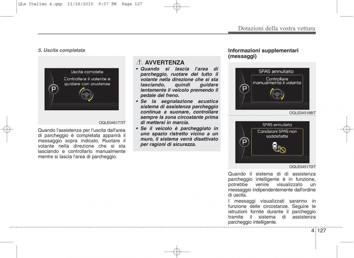 KIA Sportage IV manuale del proprietario / page 218