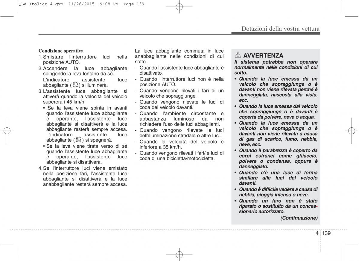 KIA Sportage IV manuale del proprietario / page 230