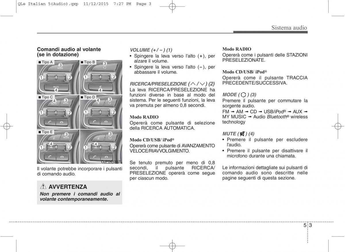 KIA Sportage IV manuale del proprietario / page 287