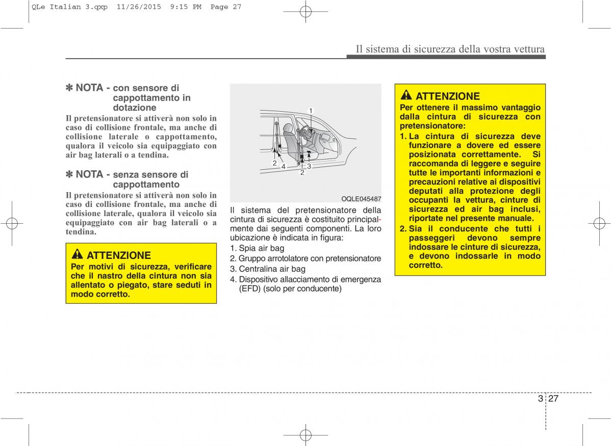 KIA Sportage IV manuale del proprietario / page 45