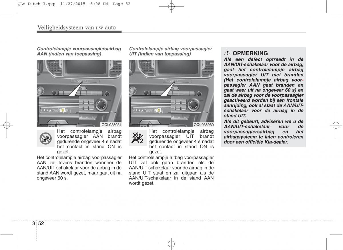 KIA Sportage IV handleiding / page 70