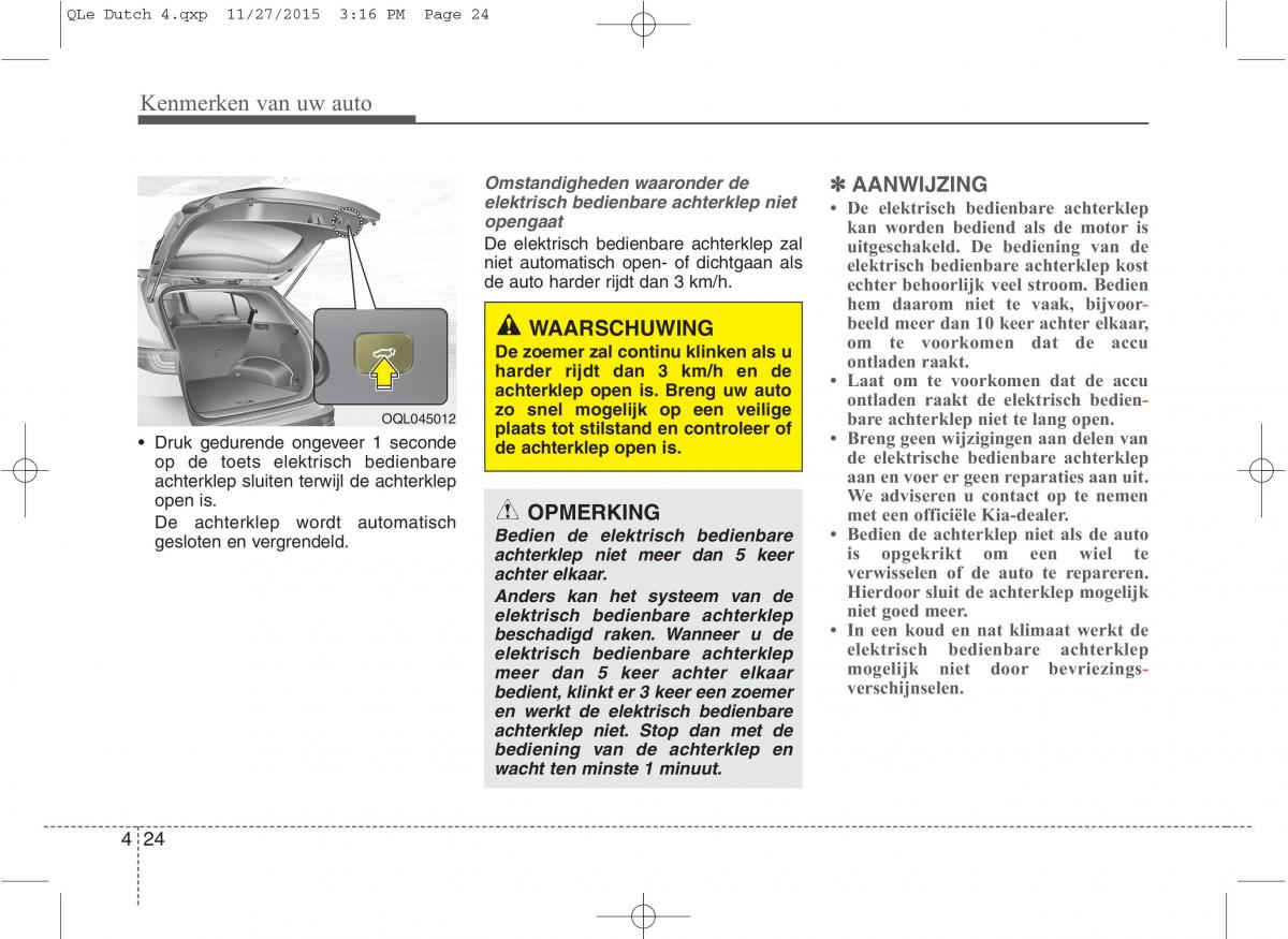 KIA Sportage IV handleiding / page 115