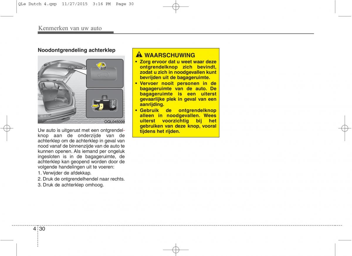 KIA Sportage IV handleiding / page 121