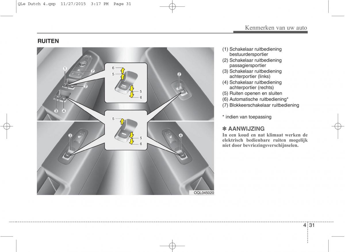 KIA Sportage IV handleiding / page 122