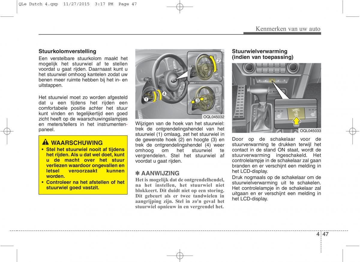 KIA Sportage IV handleiding / page 138