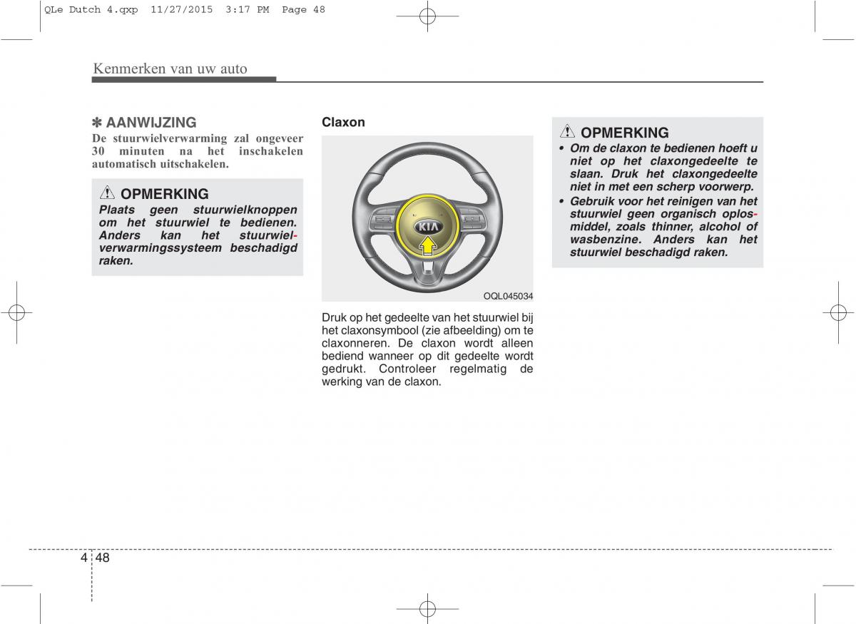 KIA Sportage IV handleiding / page 139