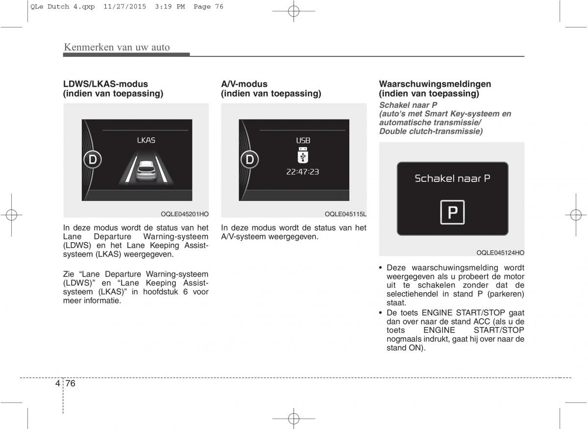 KIA Sportage IV handleiding / page 167