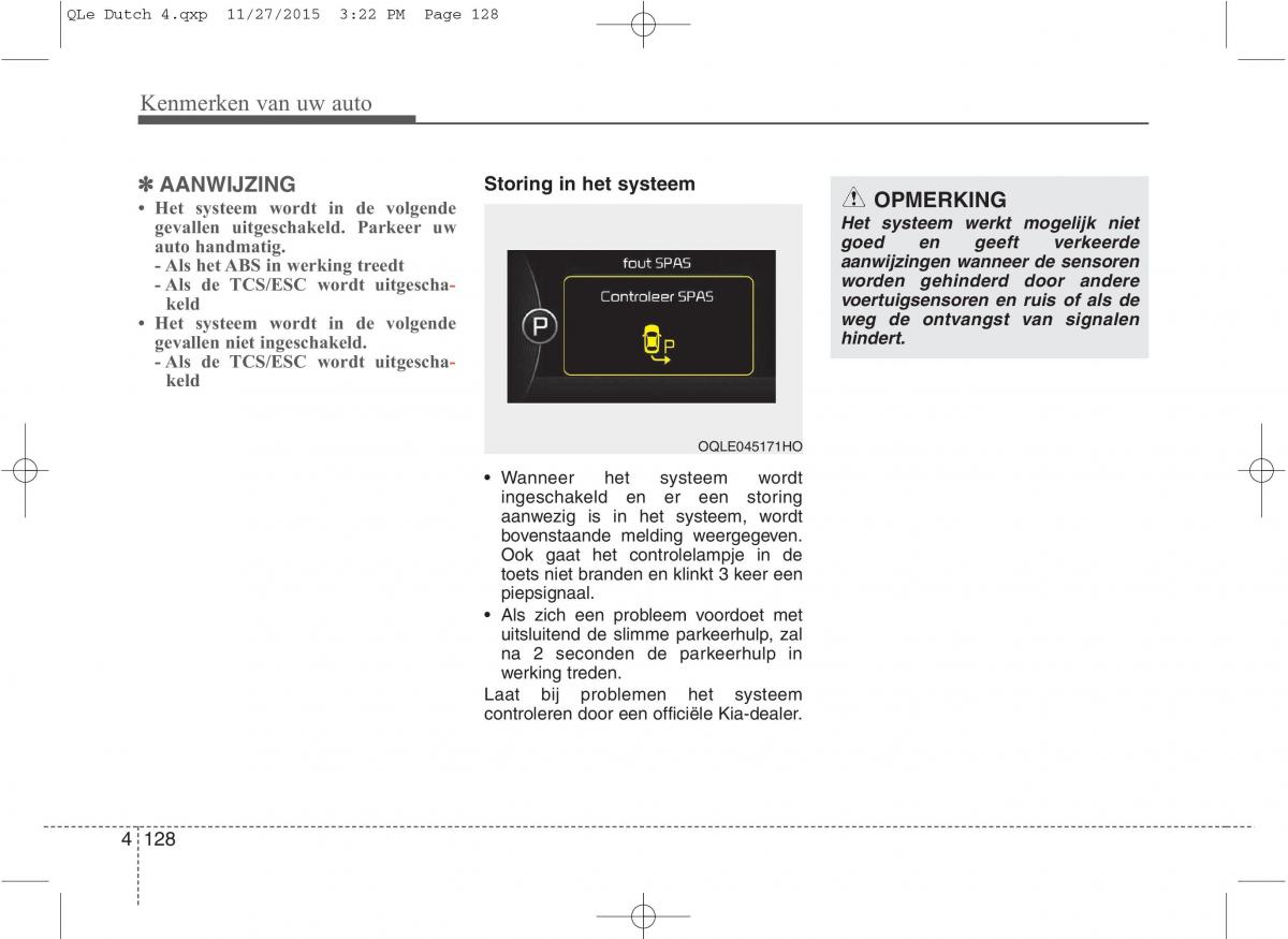 KIA Sportage IV handleiding / page 219