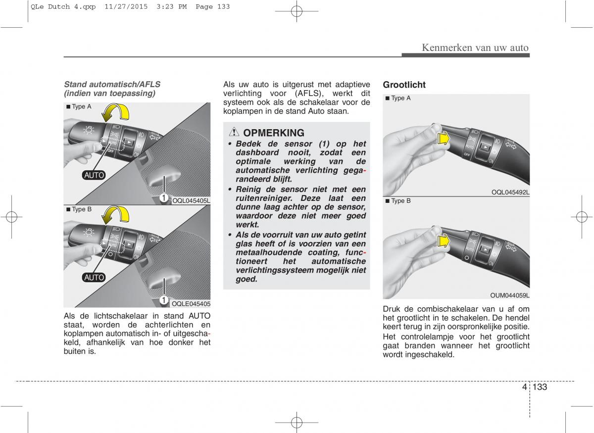 KIA Sportage IV handleiding / page 224