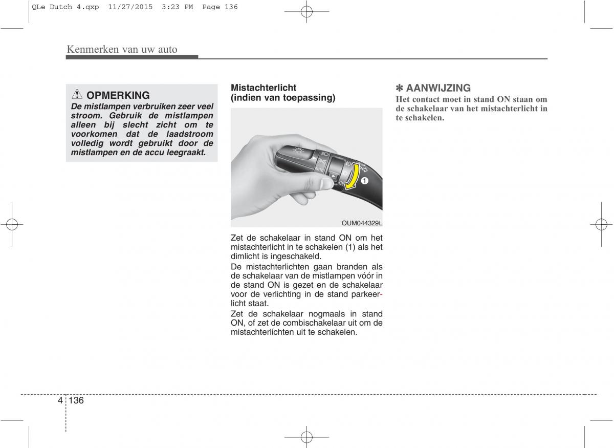 KIA Sportage IV handleiding / page 227