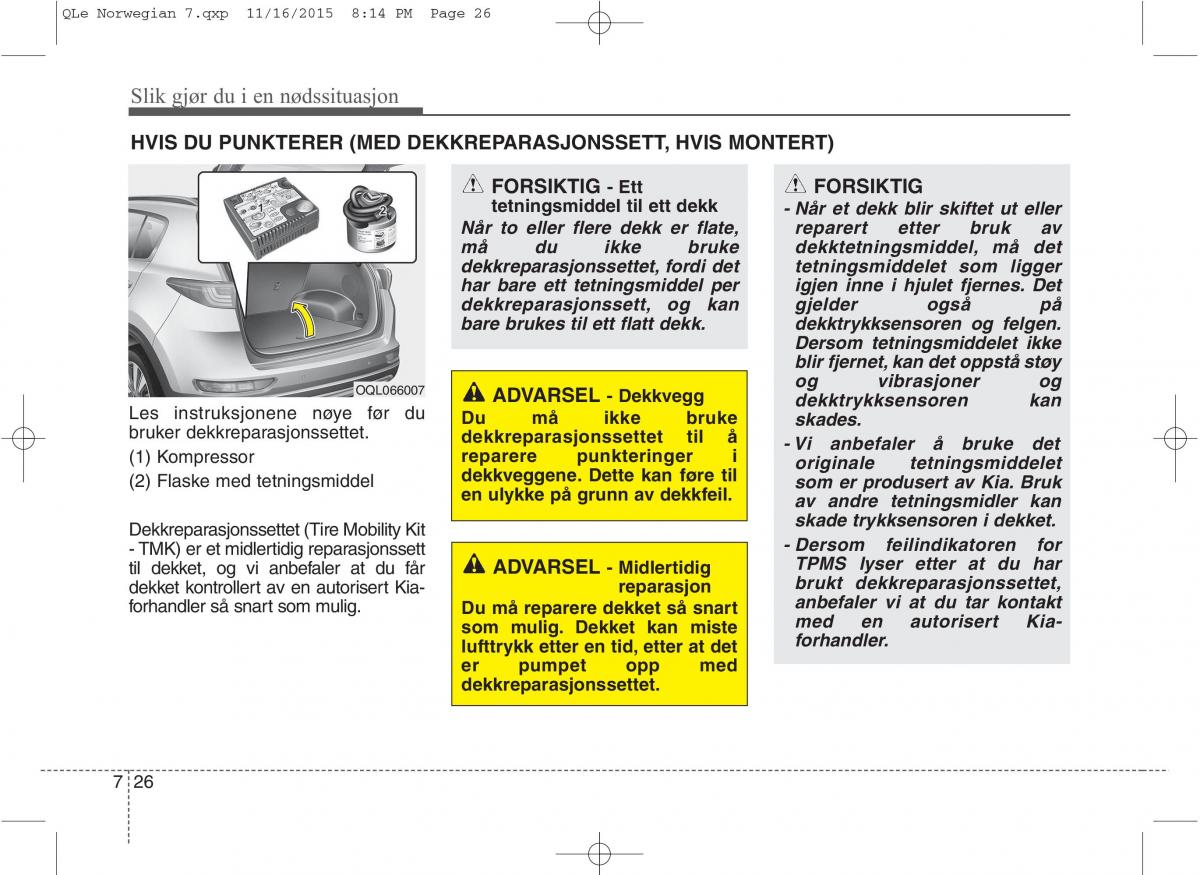 KIA Sportage IV bruksanvisningen / page 604