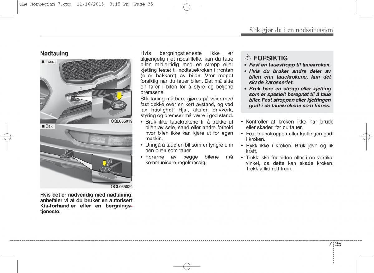 KIA Sportage IV bruksanvisningen / page 613