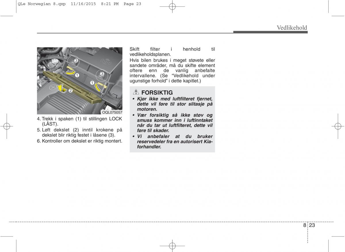 KIA Sportage IV bruksanvisningen / page 638