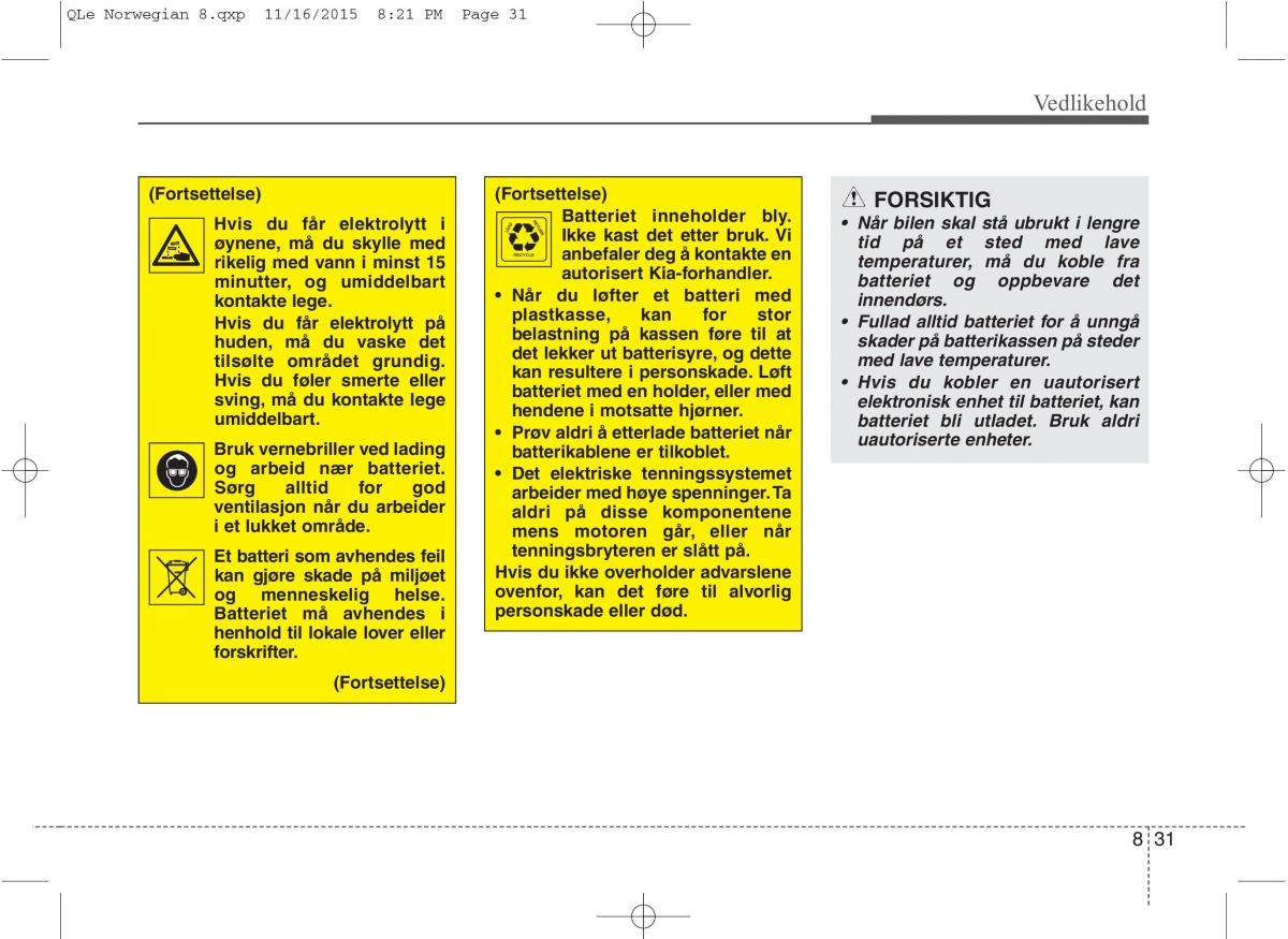 KIA Sportage IV bruksanvisningen / page 646