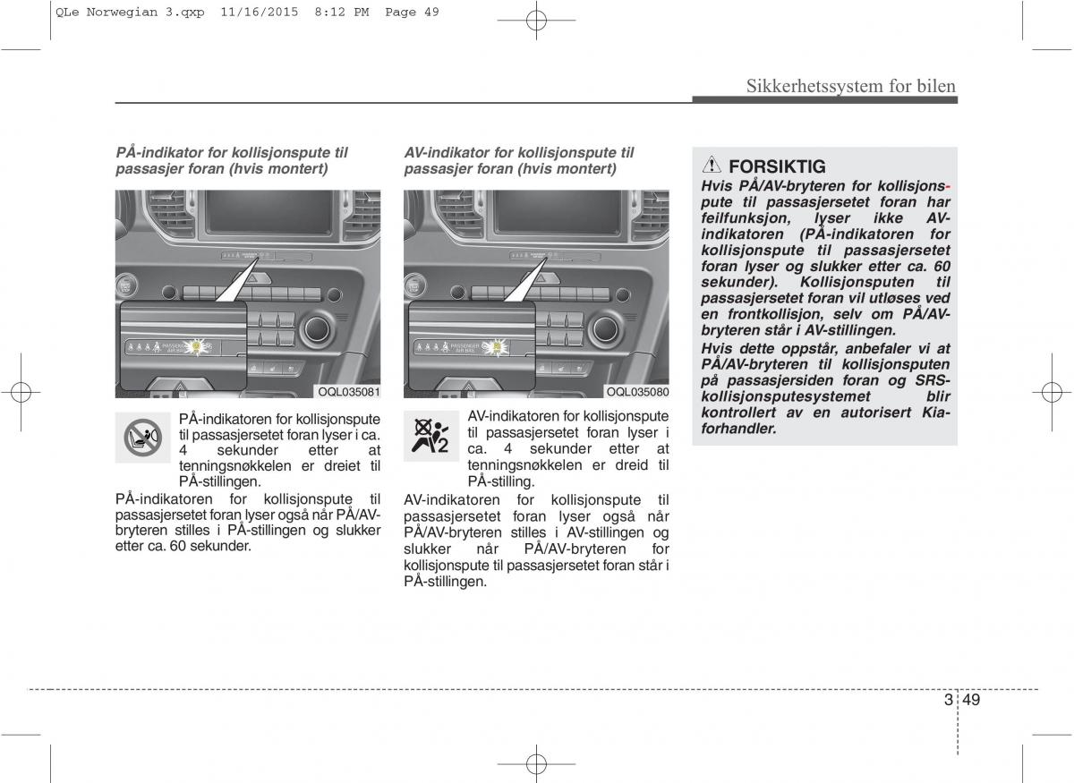 KIA Sportage IV bruksanvisningen / page 66