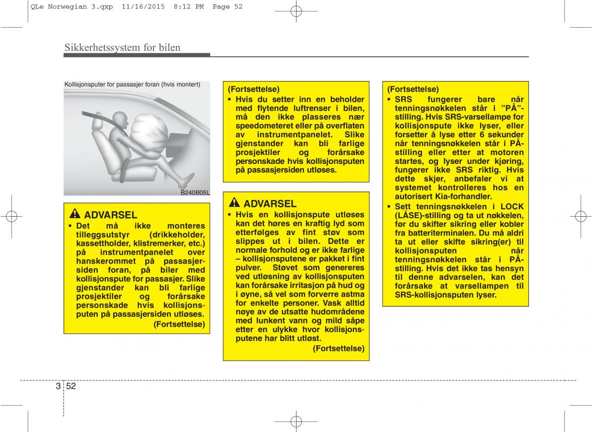 KIA Sportage IV bruksanvisningen / page 69