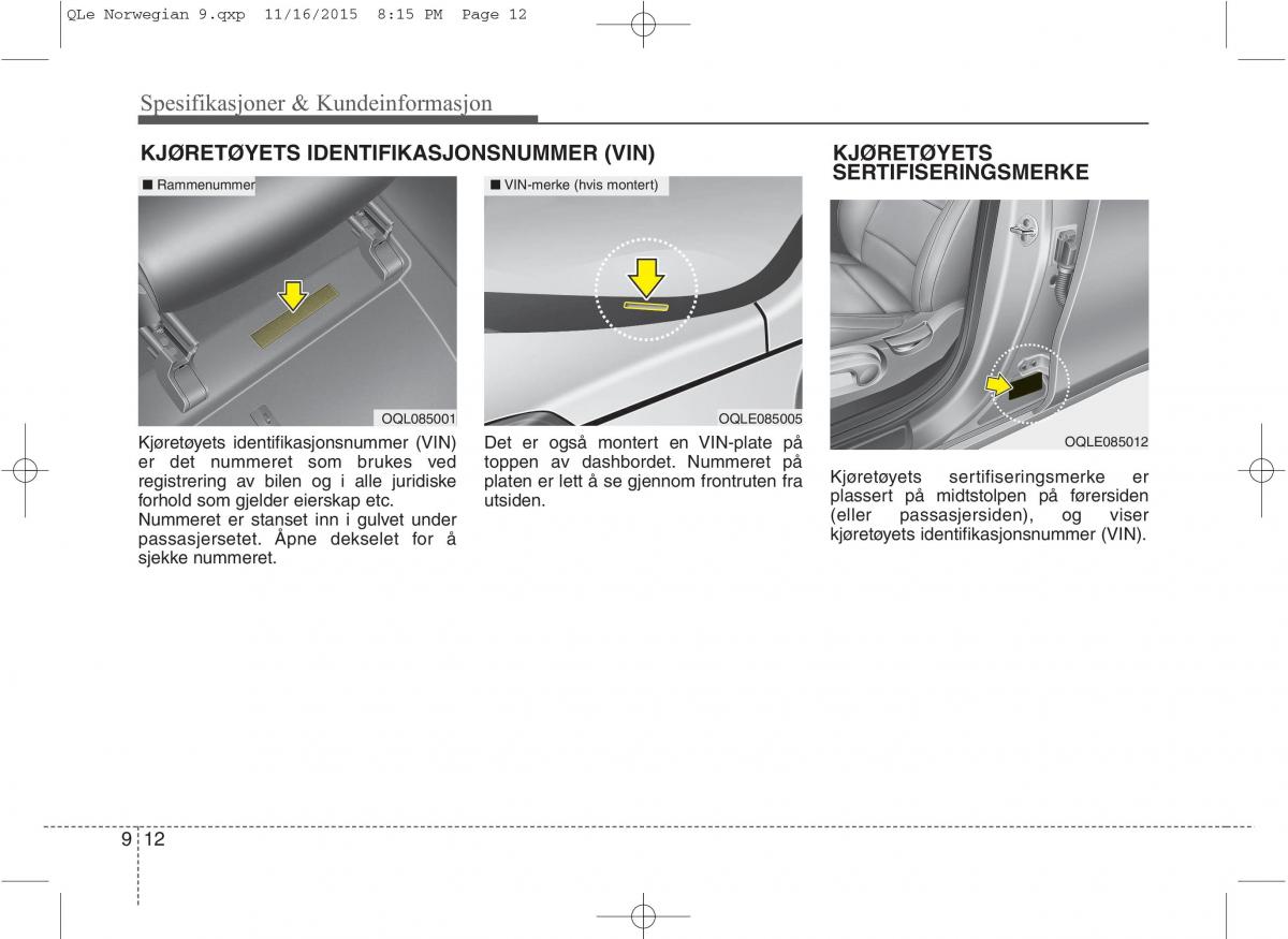 KIA Sportage IV bruksanvisningen / page 725