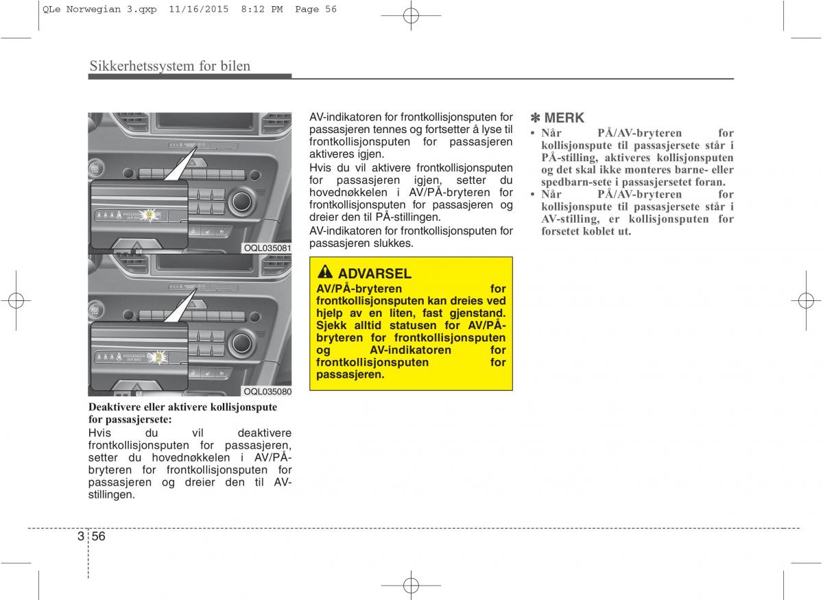 KIA Sportage IV bruksanvisningen / page 73