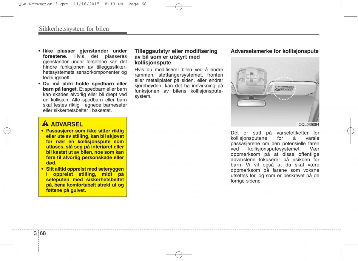 KIA Sportage IV bruksanvisningen / page 85