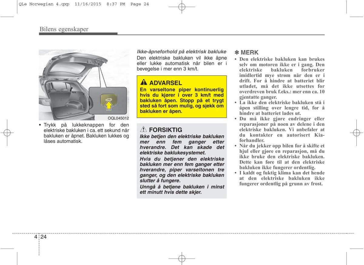 KIA Sportage IV bruksanvisningen / page 109