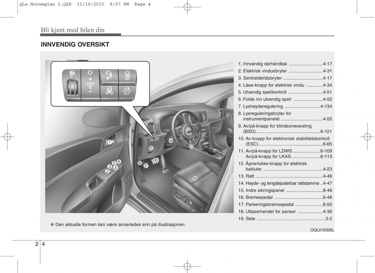 KIA Sportage IV bruksanvisningen / page 13