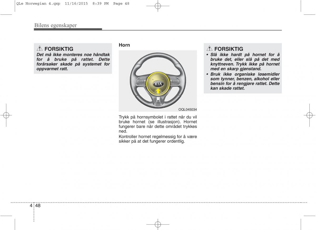 KIA Sportage IV bruksanvisningen / page 133