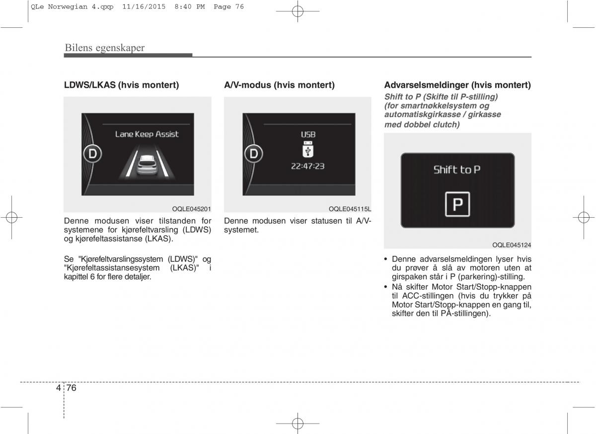 KIA Sportage IV bruksanvisningen / page 161