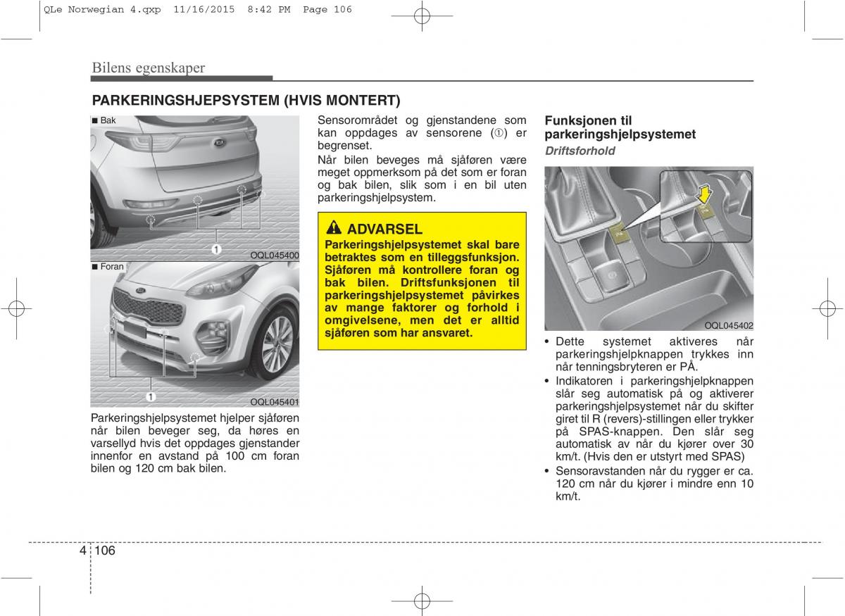 KIA Sportage IV bruksanvisningen / page 191