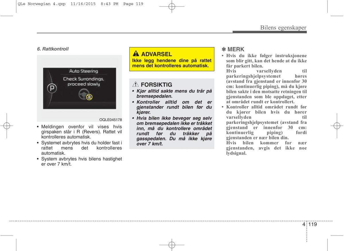 KIA Sportage IV bruksanvisningen / page 204