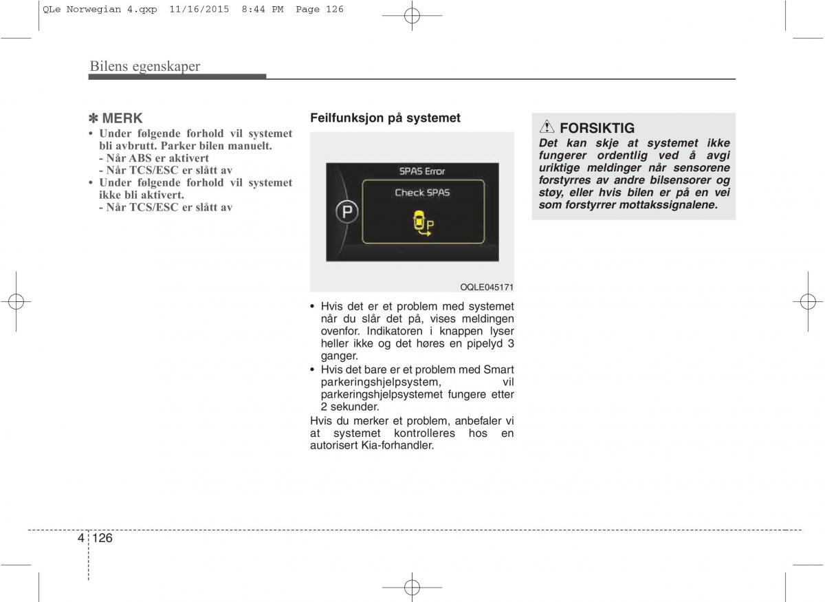 KIA Sportage IV bruksanvisningen / page 211