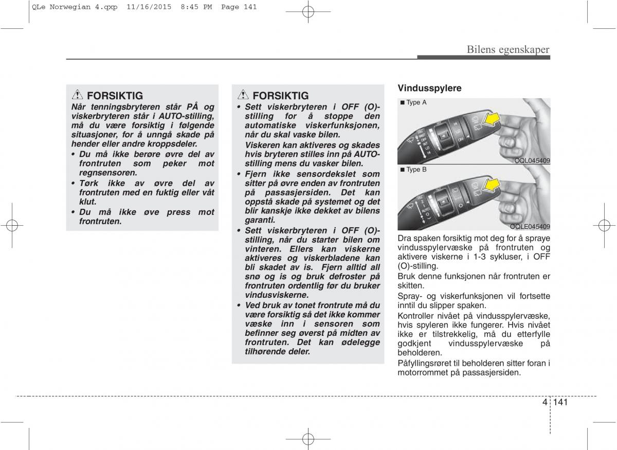 KIA Sportage IV bruksanvisningen / page 226