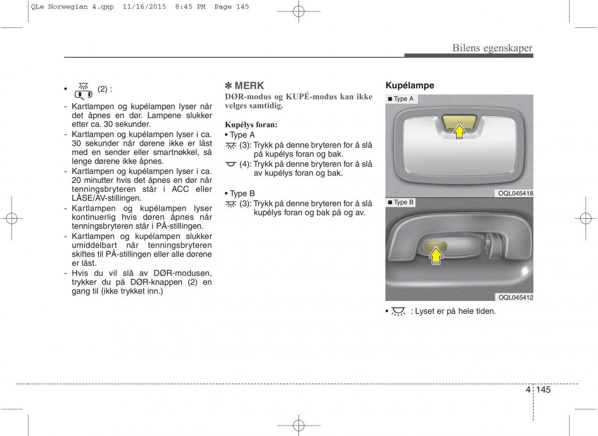 KIA Sportage IV bruksanvisningen / page 230