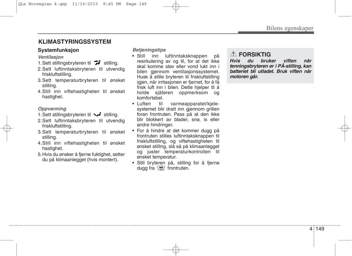 KIA Sportage IV bruksanvisningen / page 234