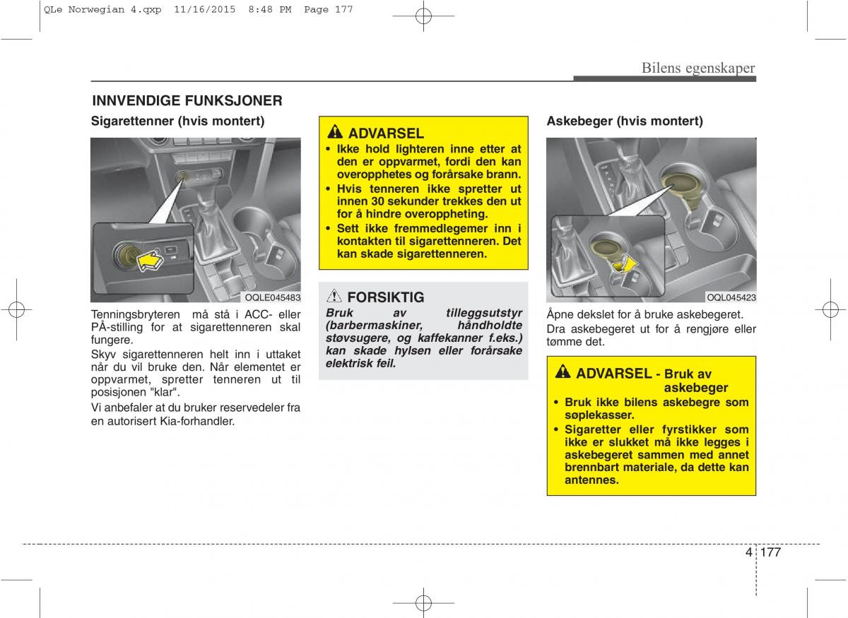 KIA Sportage IV bruksanvisningen / page 262