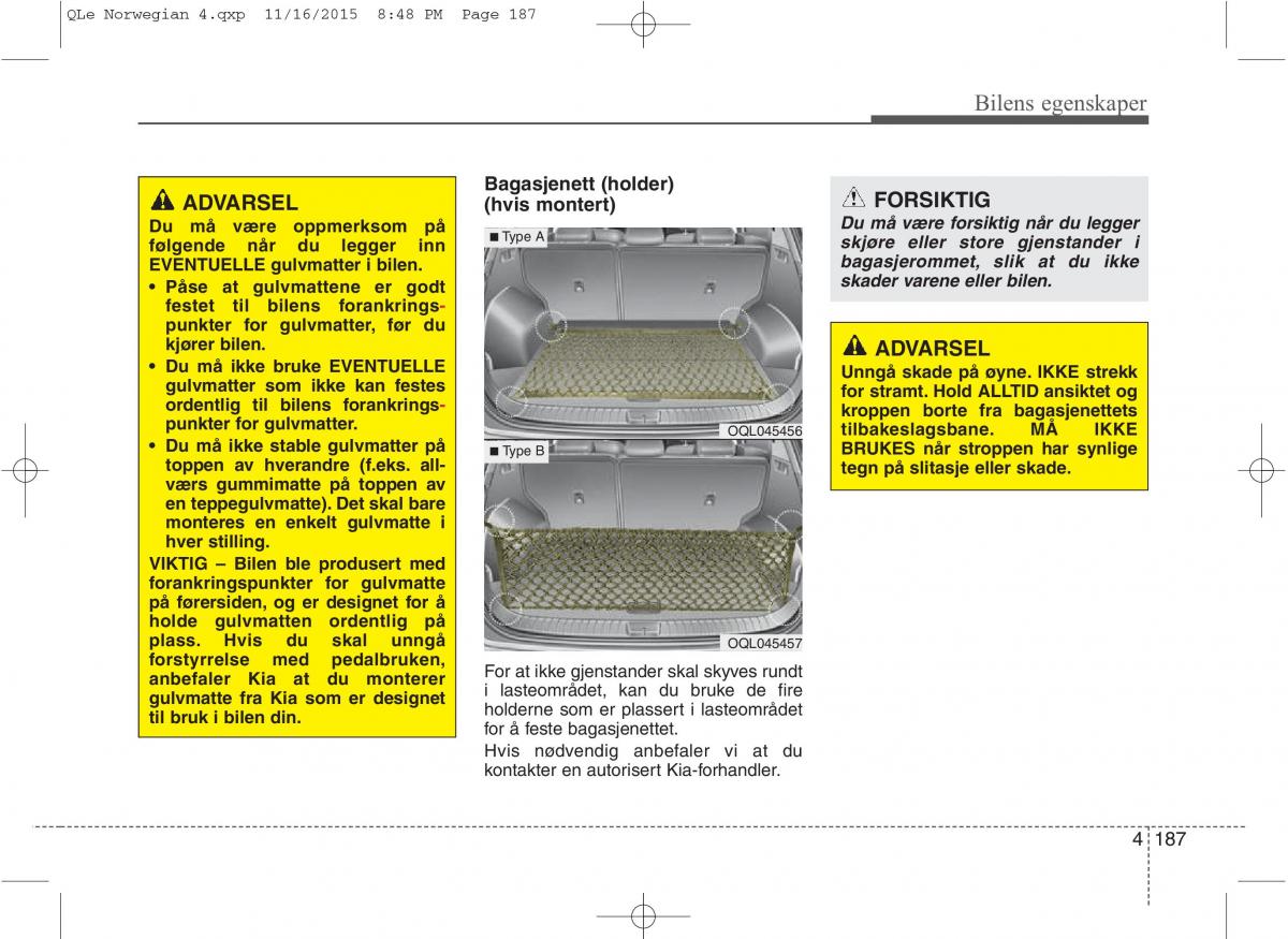 KIA Sportage IV bruksanvisningen / page 272