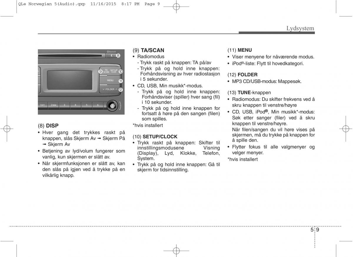 KIA Sportage IV bruksanvisningen / page 284