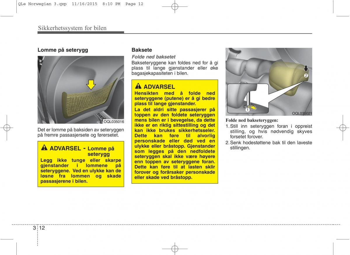 KIA Sportage IV bruksanvisningen / page 29