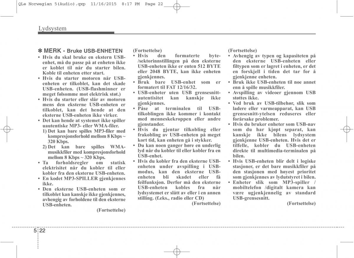 KIA Sportage IV bruksanvisningen / page 297