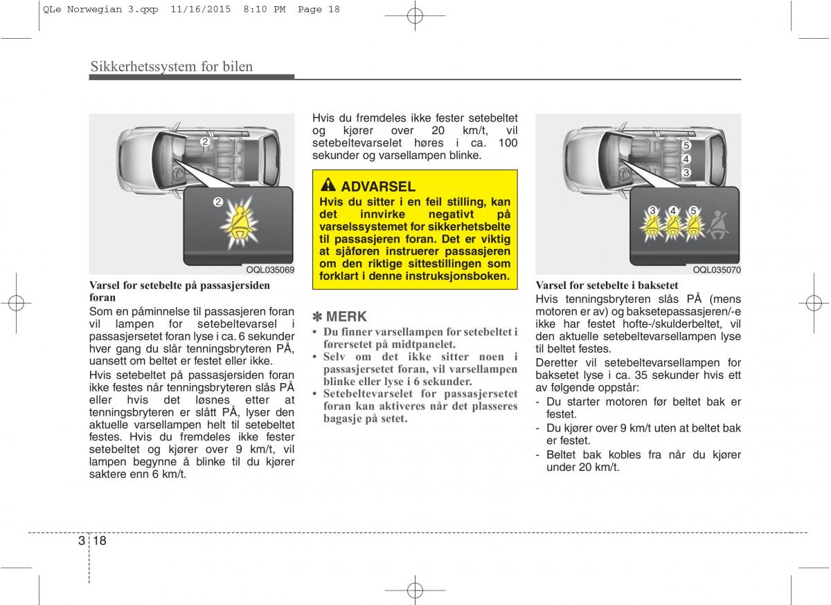 KIA Sportage IV bruksanvisningen / page 35